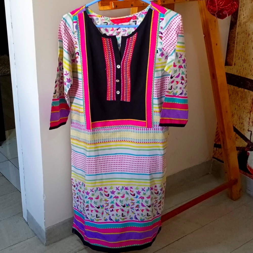 Quirky colourful Haute Curry kurti in excellent condition